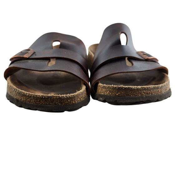 Birkenstock Sandals Size 39 Womens 8 8.5 Papillon Carmen Slip On Brown Leather - Picture 3 of 12